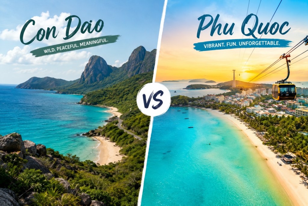 Con Dao vs Phu Quoc: two stunning islands, one tough choice. Discover beaches, costs, nightlife & which island fits YOUR travel style.