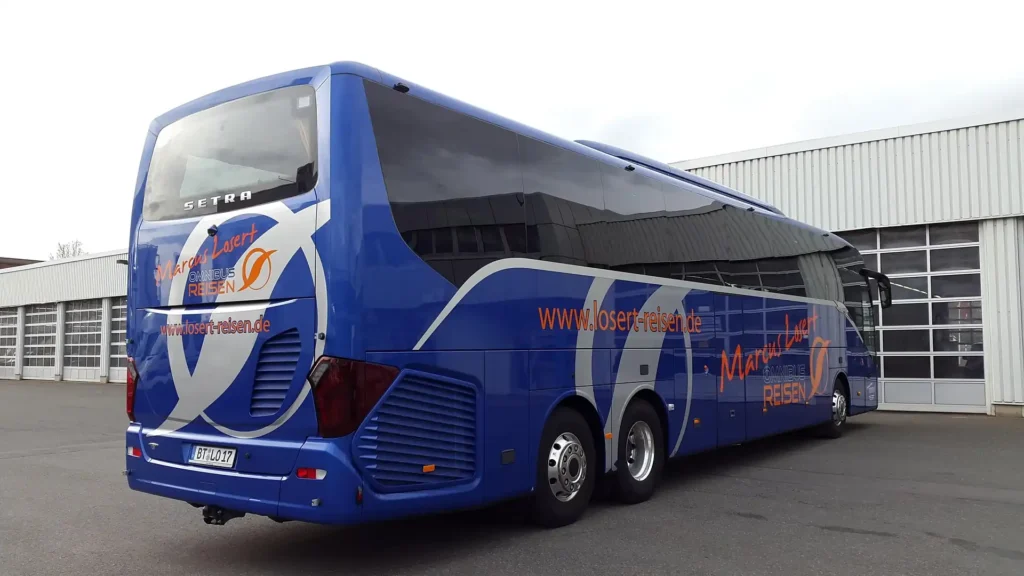 Long-distance bus used for overnight travel from Kuala Lumpur to Terengganu