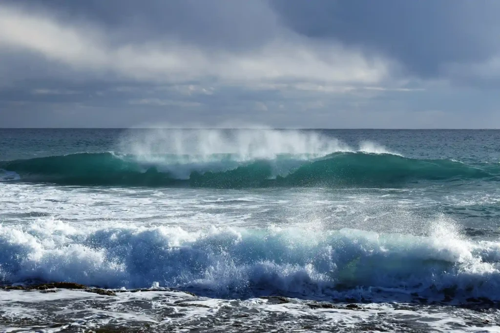Rough monsoon waves near Pulau Kapas during northeast monsoon season