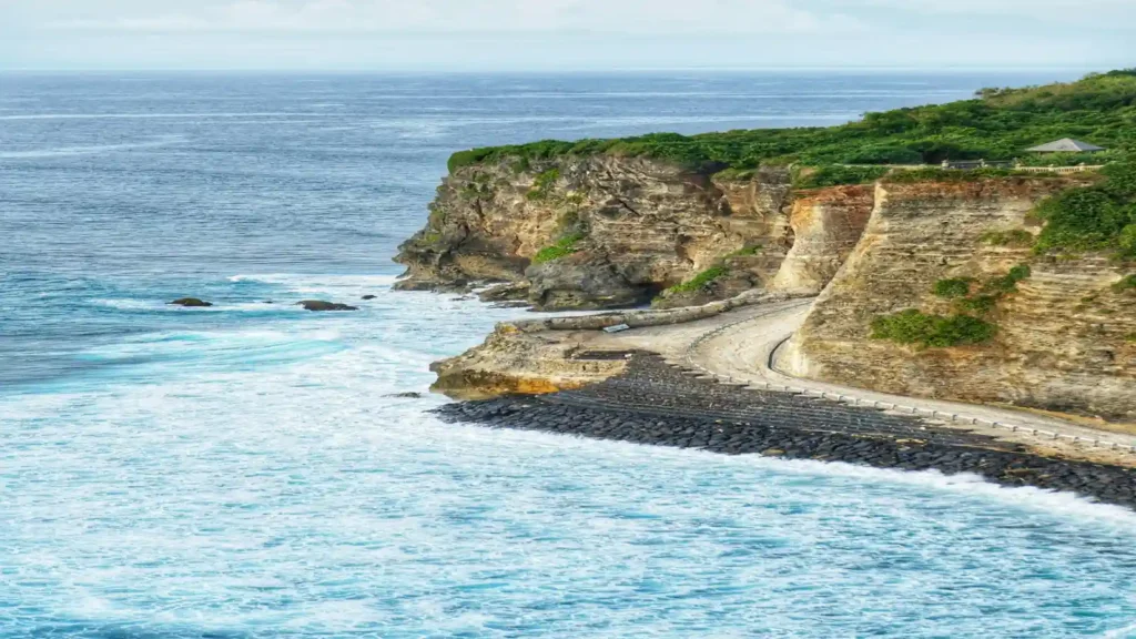 Cliffside pathway leading down to Nyang Nyang Beach in Uluwatu