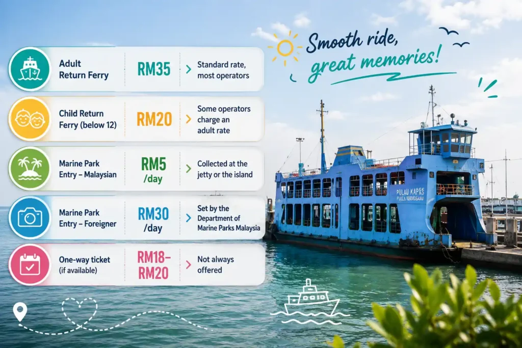 Pulau Kapas ferry prices