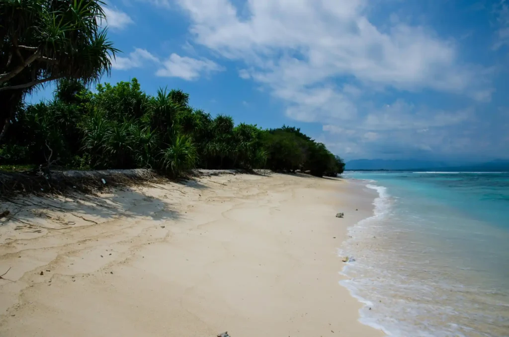 Quiet and uncrowded shoreline at Nyang Nyang Beach Bali