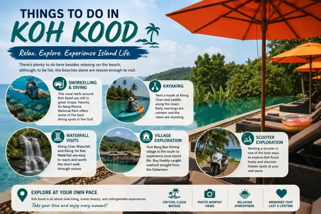 Snorkelling in clear tropical water near Koh Kood