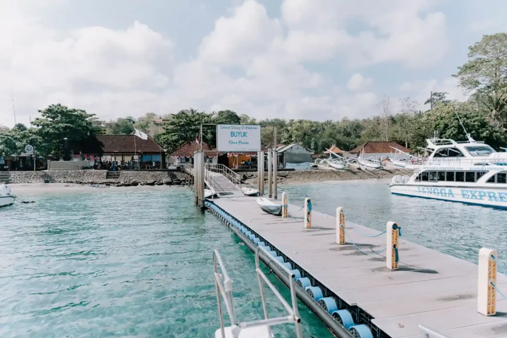Buyuk Harbor pier in Nusa Penida.
