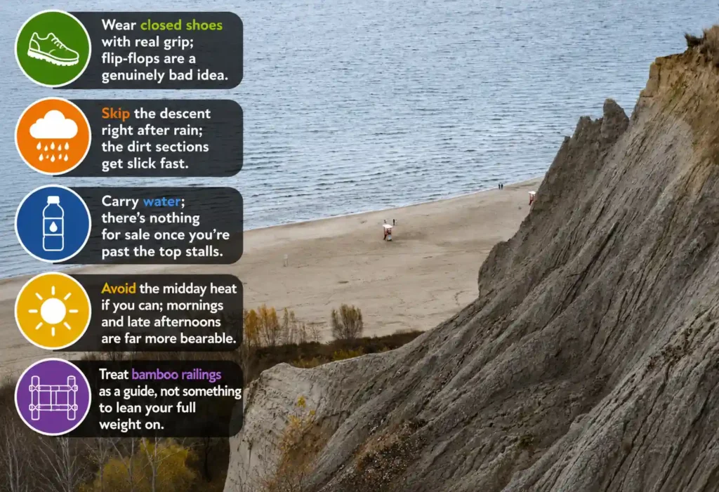 Kelingking Beach hike safety tips infographic