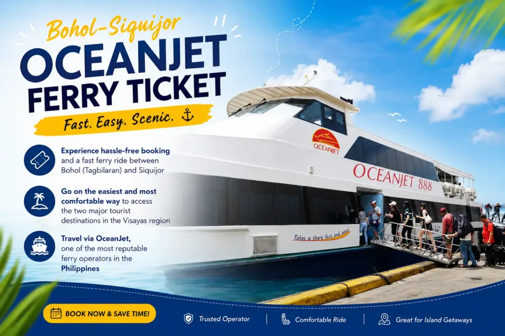 OceanJet ferry boarding in Bohol