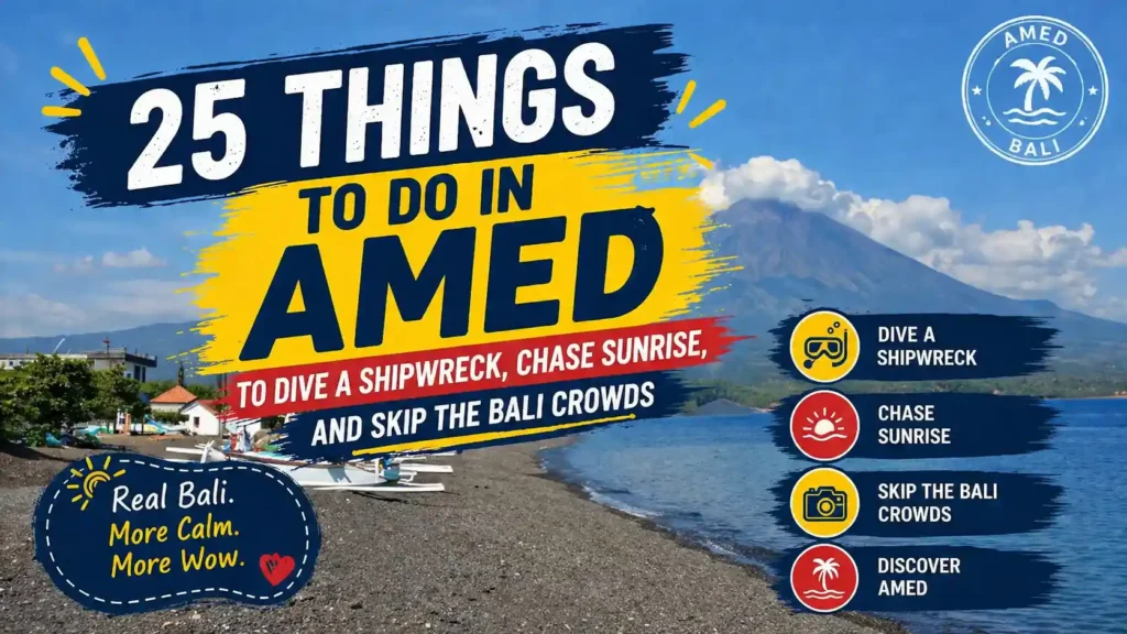 Amed beach with 25 things to do travel thumbnail.