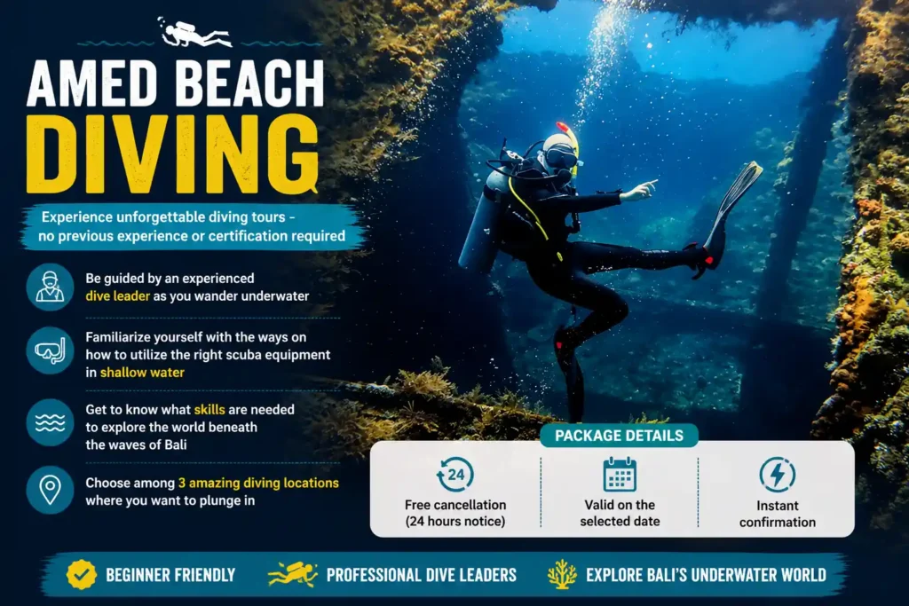 Amed Beach diving poster 