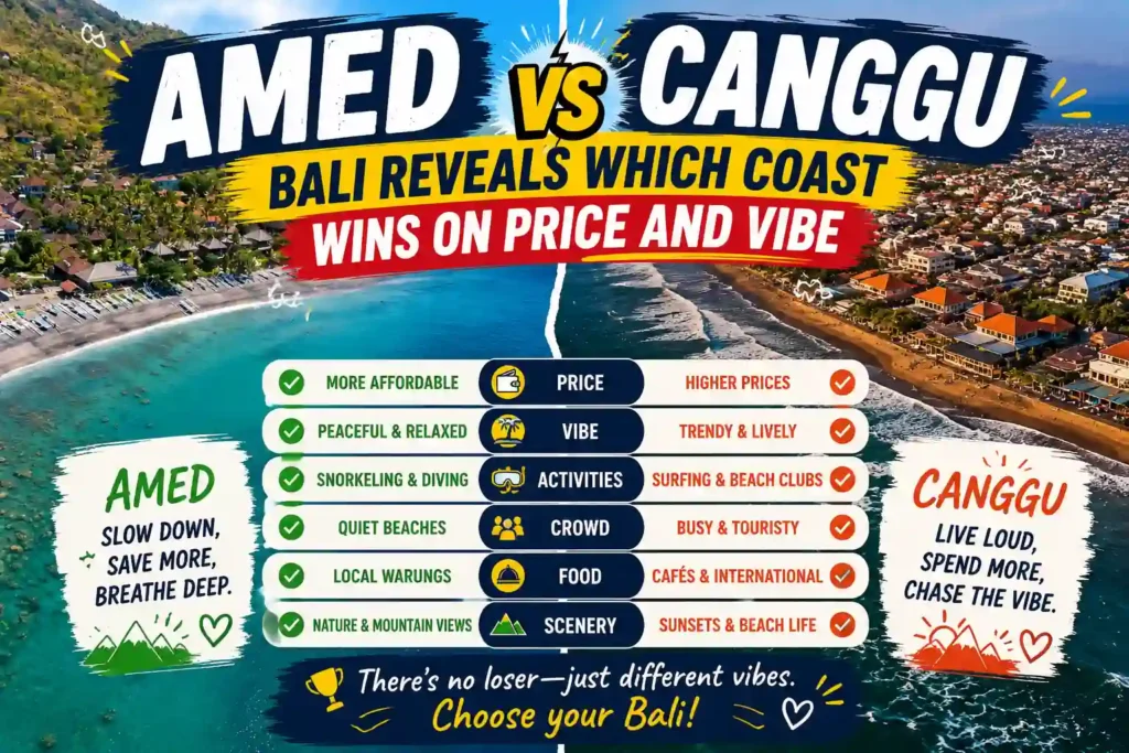 Amed vs Canggu Bali comparison