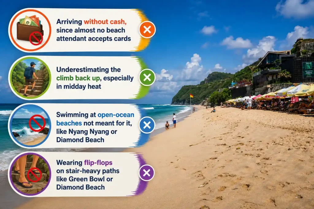 Bali beach travel mistakes