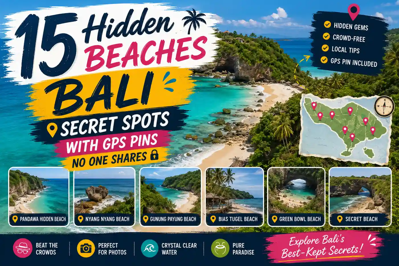 Hidden beaches in Bali