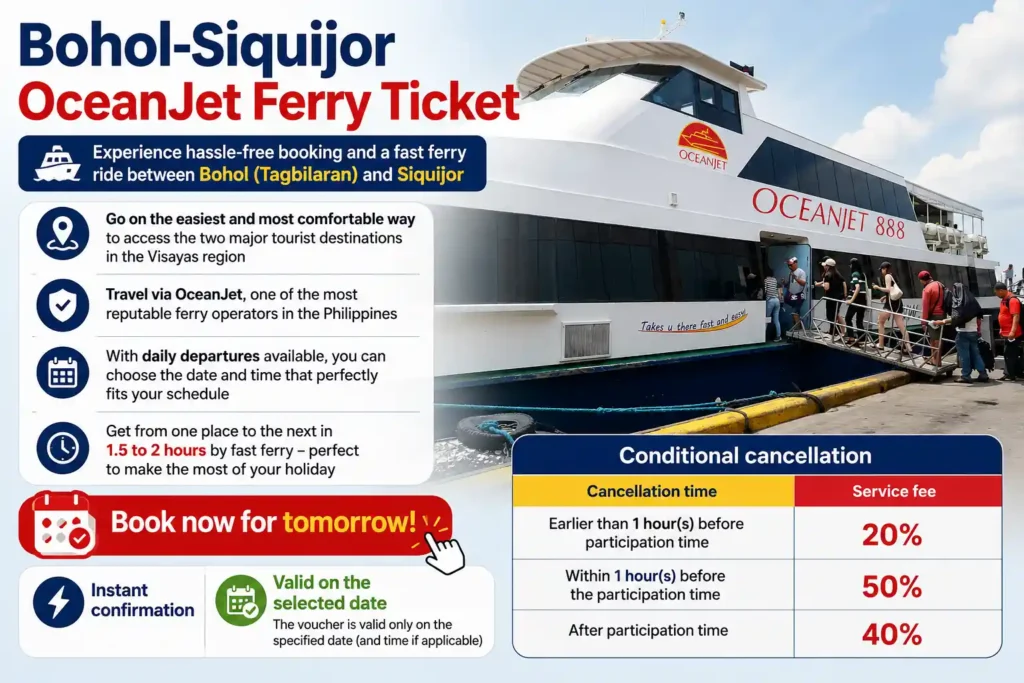 Bohol–Siquijor OceanJet Ferry Ticket travel guide.