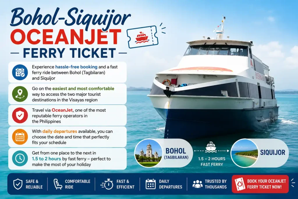 Bohol Siquijor OceanJet ferry ticket banner