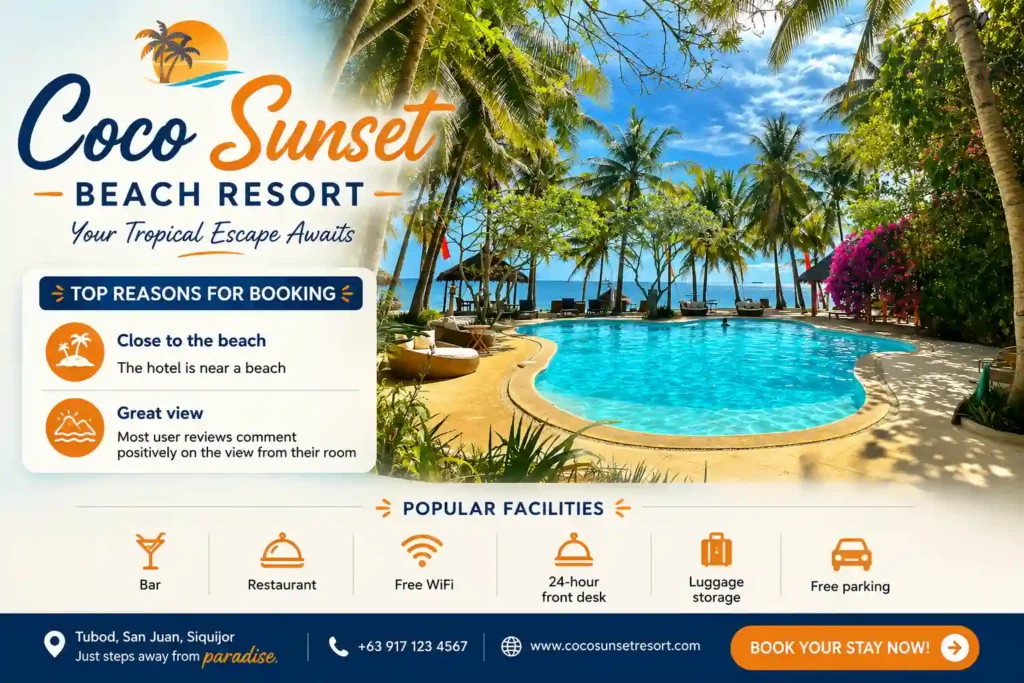 Coco Sunset Beach Resort pool view