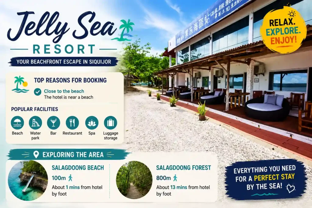 Jelly Sea Resort beachfront hotel banner