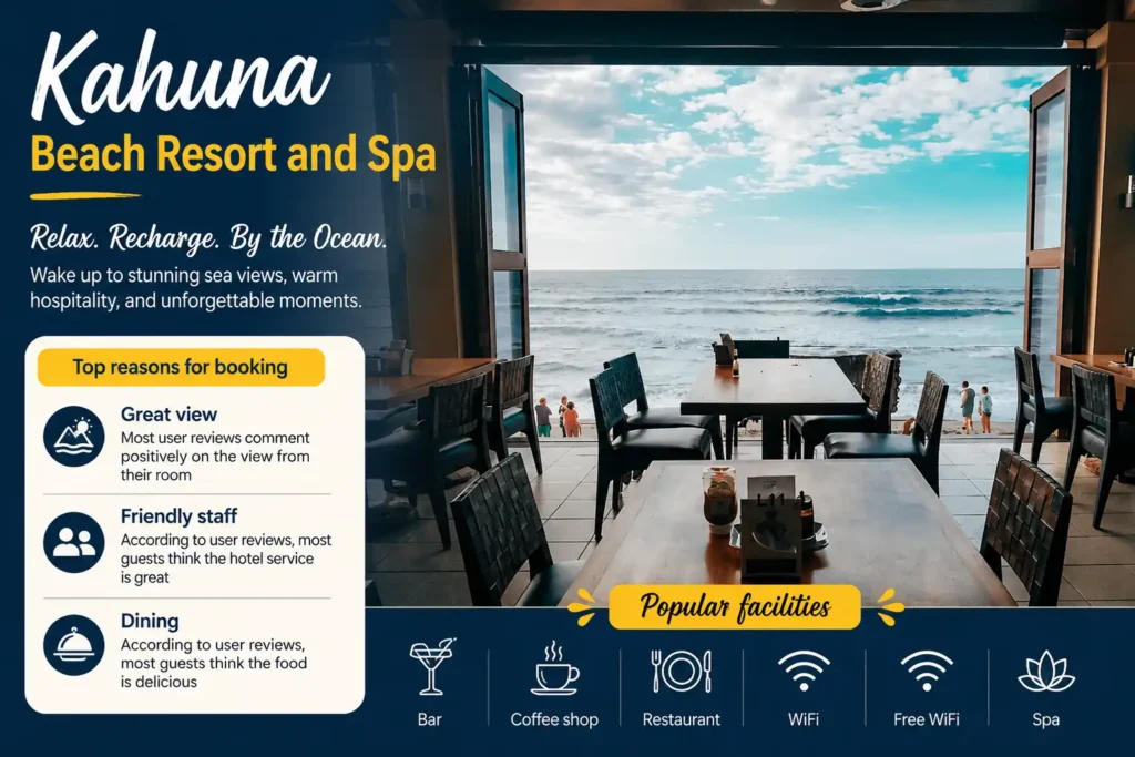 Kahuna Beach Resort and Spa oceanfront view