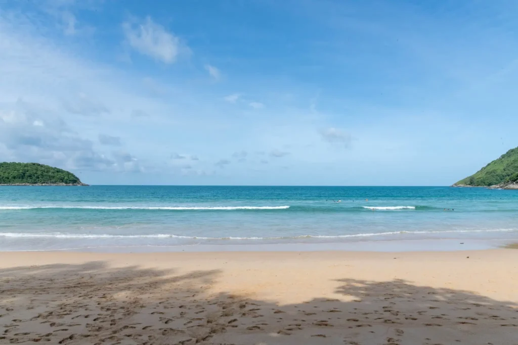 Sandy beach with calm turquoise sea at Koh Chang.