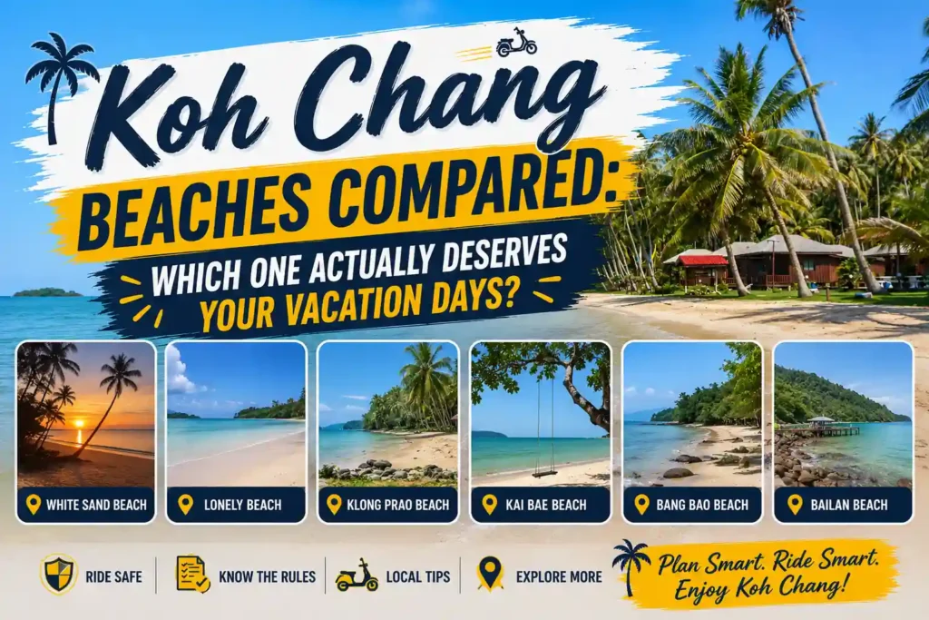 Koh Chang beaches comparison travel guide thumbnail.
