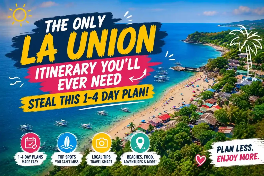 La Union itinerary aerial beach view