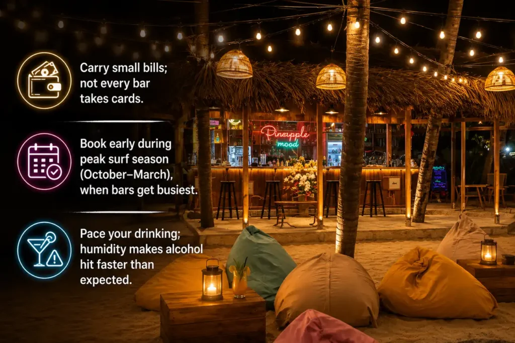 La Union nightlife tips infographic