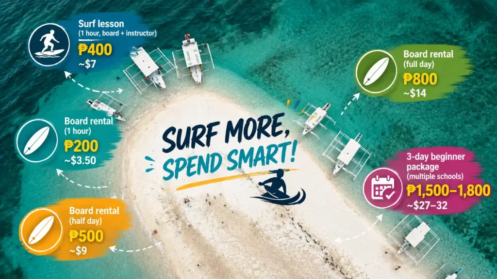 La Union surf lesson prices