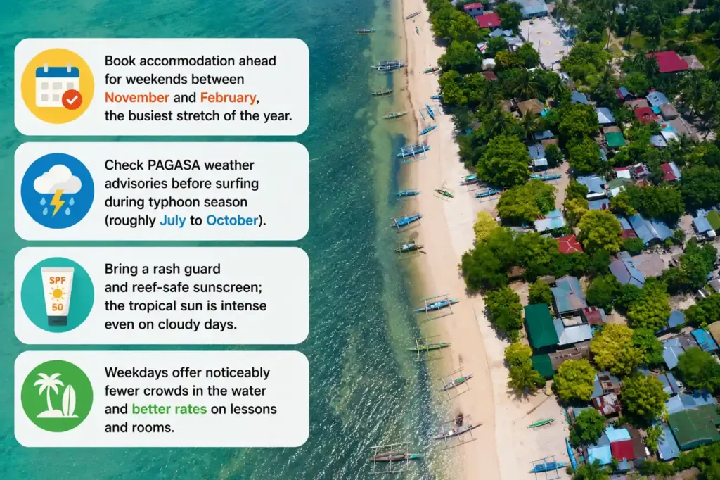La Union travel tips and surfing guide infographic