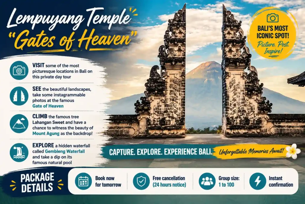 Lempuyang Temple Gates of Heaven travel poster.
