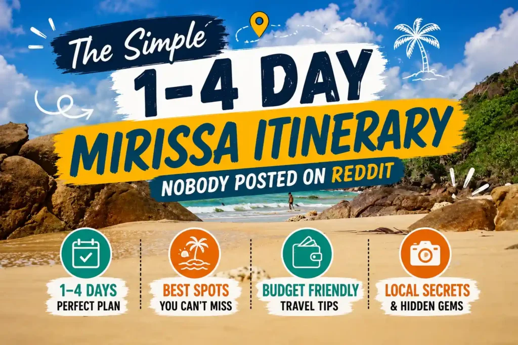 Mirissa 1–4 day travel itinerary thumbnail
