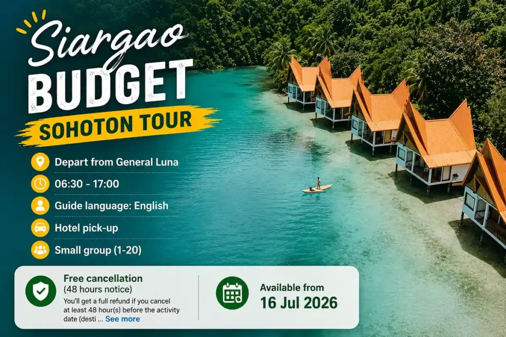 Siargao Budget Sohoton Tour travel poster 