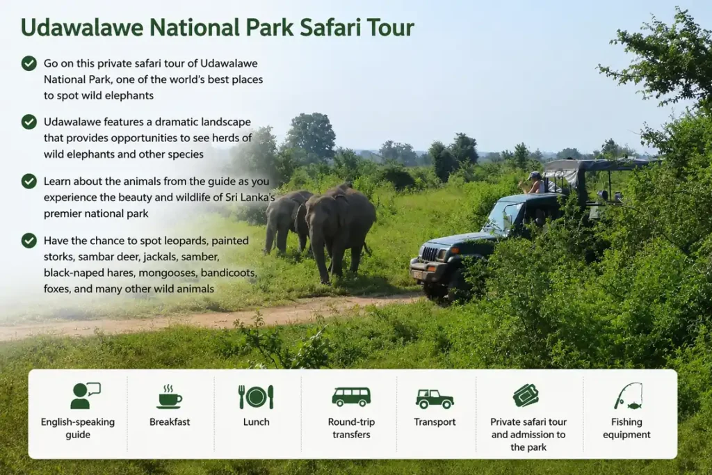 Udawalawe National Park Safari Tour with wild elephants