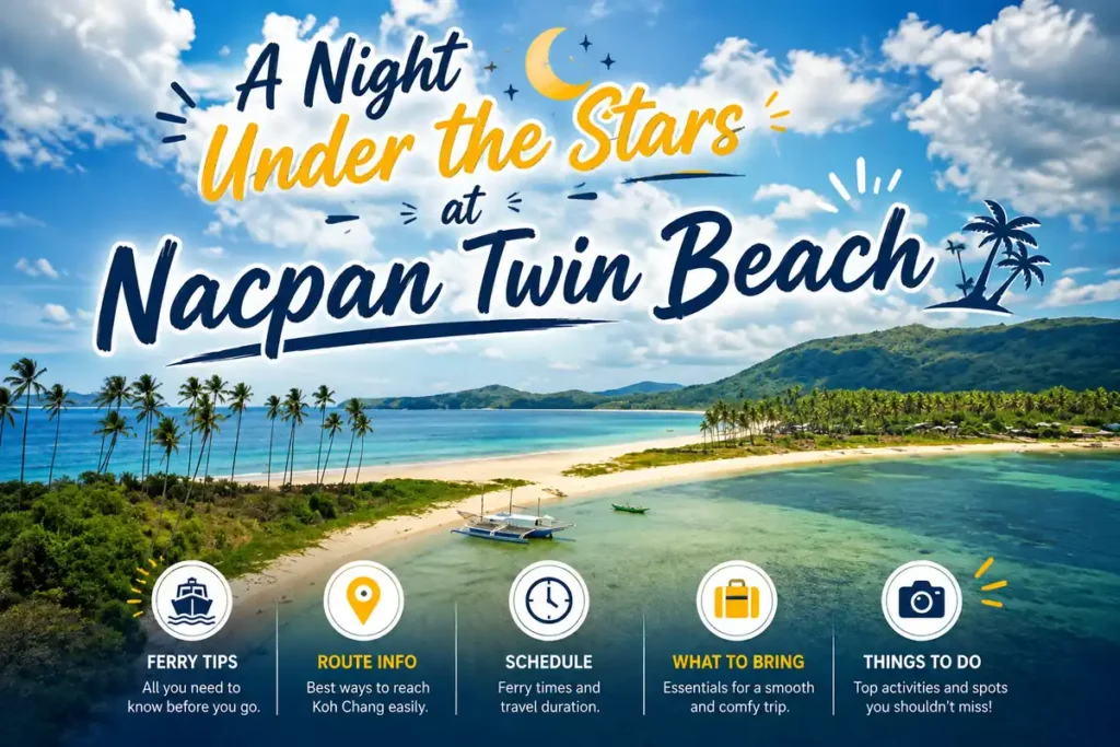 Nacpan Twin Beach at night