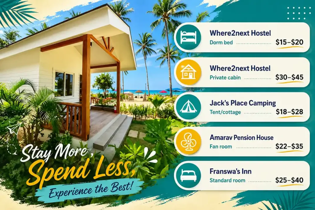 Affordable beach accommodation