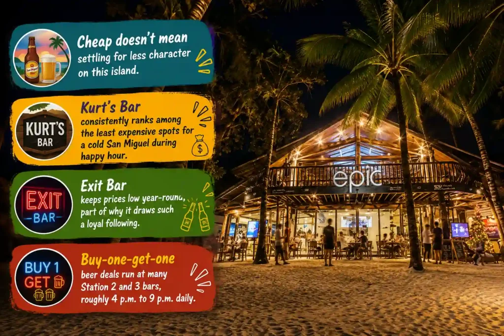 Cheap Boracay bars
