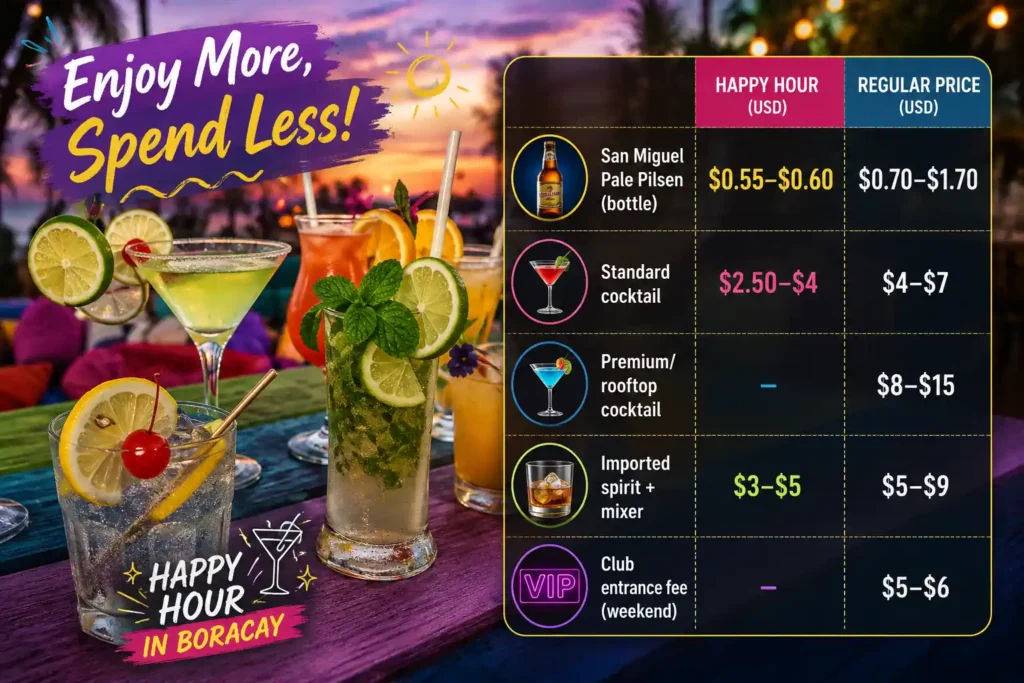Boracay drink prices