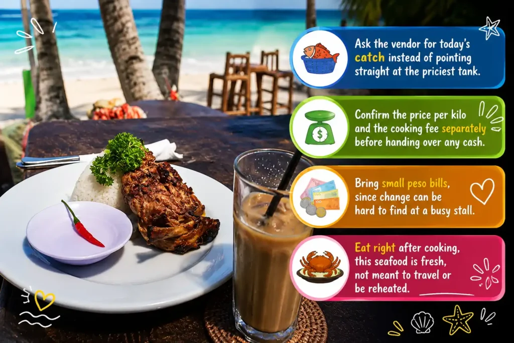 Boracay seafood tips 