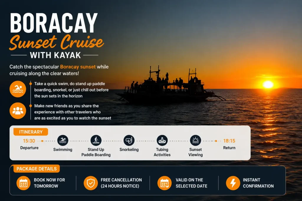 Boracay sunset cruise with kayak