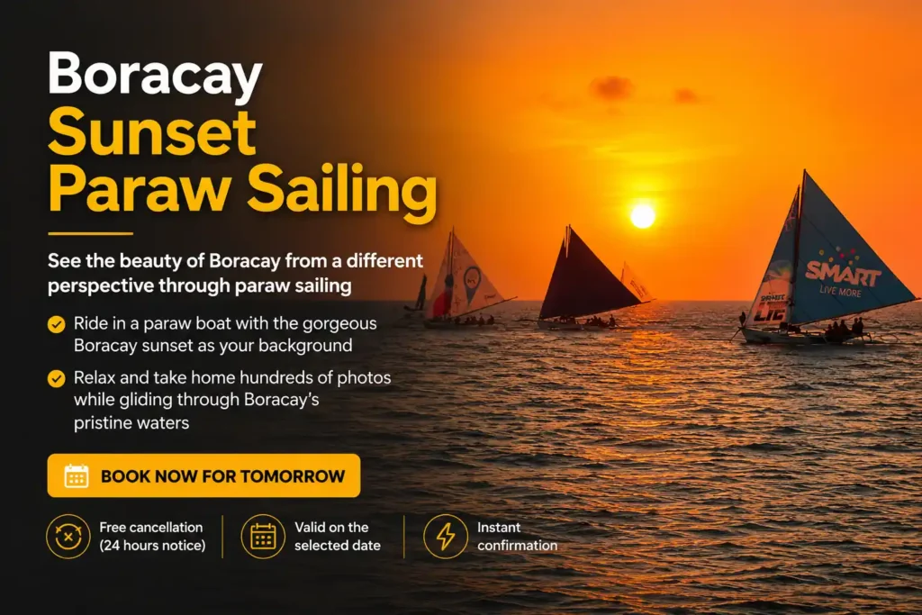 Boracay sunset paraw sailing