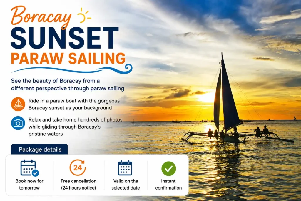 Boracay sunset paraw sailing