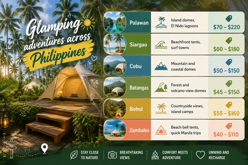 Philippines glamping regions