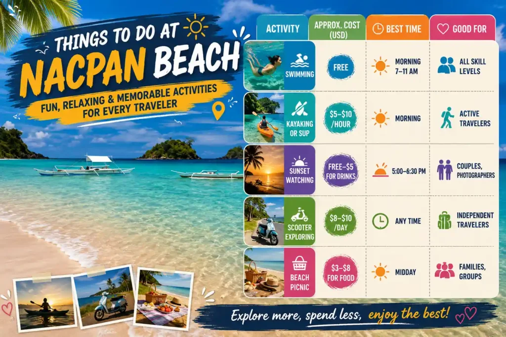 Nacpan Beach activities