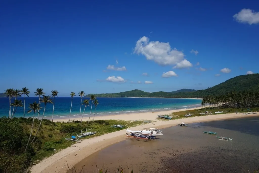 Nacpan Beach aerial view