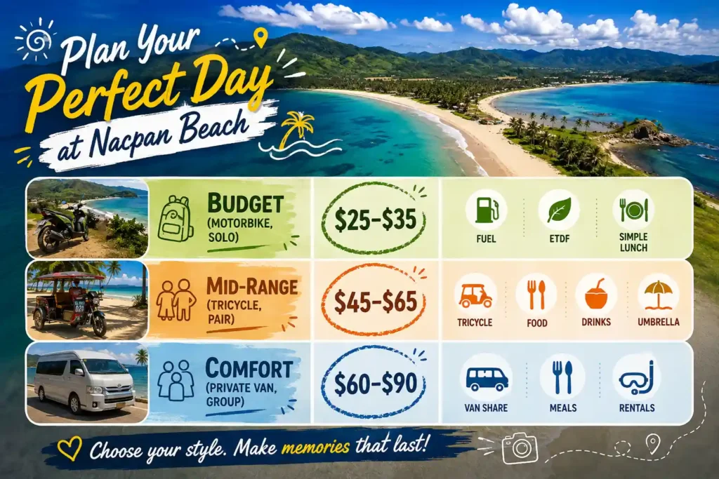 Nacpan Beach daily budget