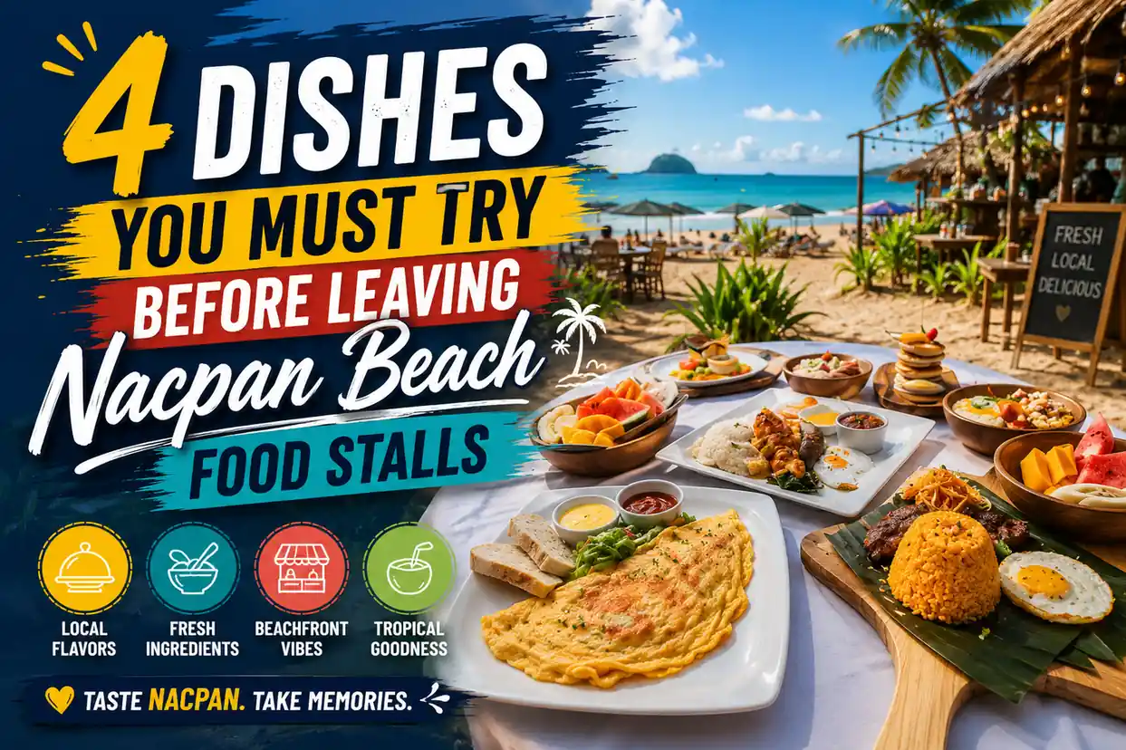 Nacpan Beach food stalls