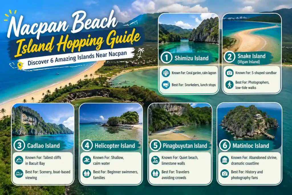 Nacpan island hopping guide