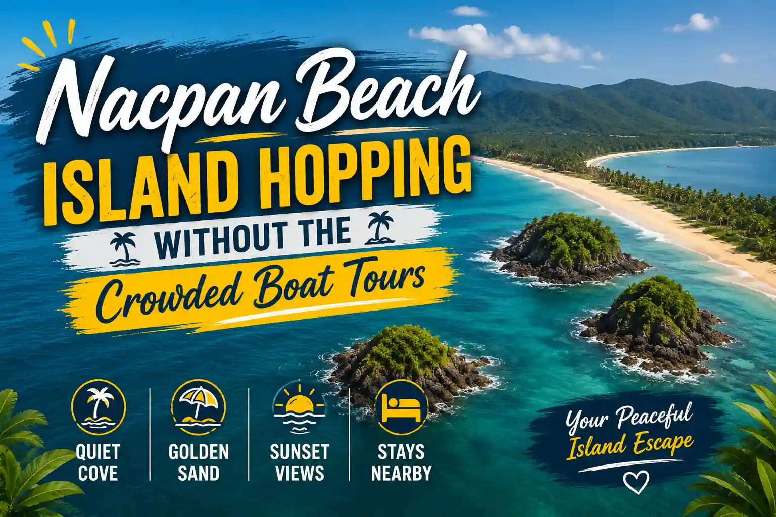 Nacpan Beach island hopping