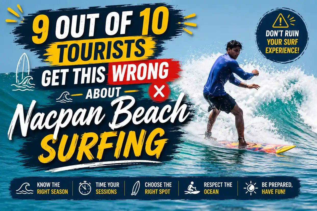 Nacpan Beach surfing