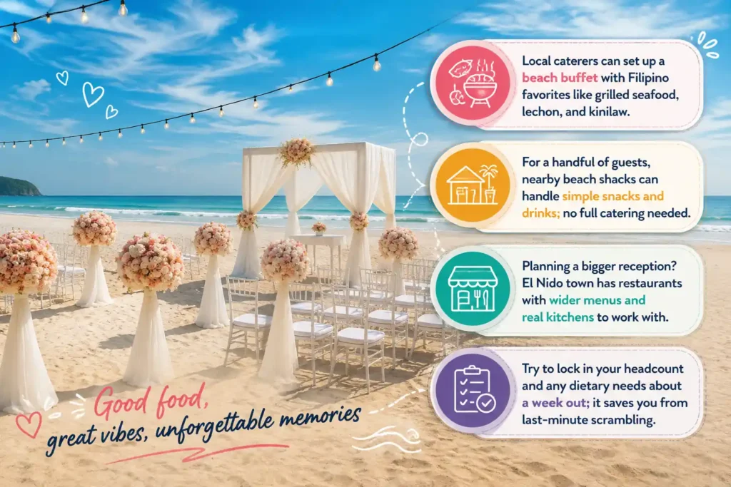 Nacpan Beach wedding catering