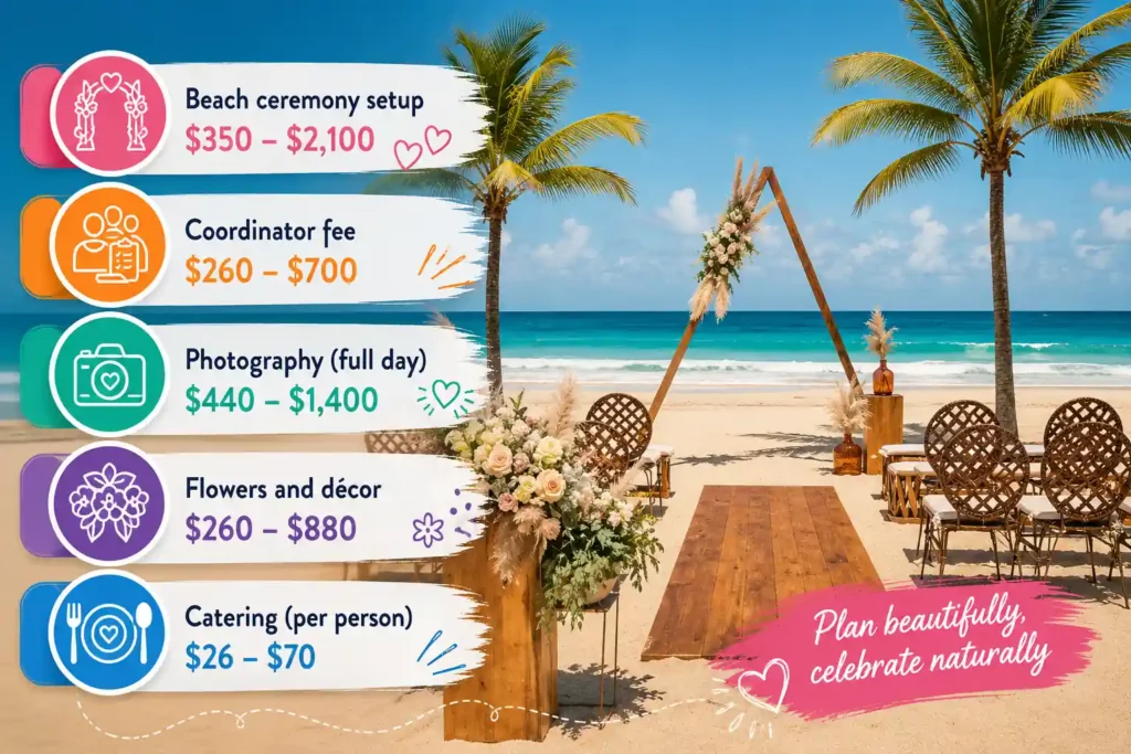 Nacpan Beach wedding costs