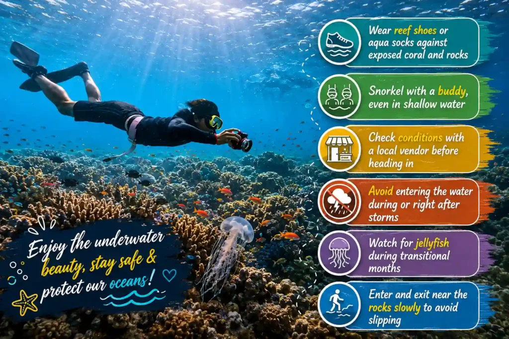 Nacpan snorkeling safety tips