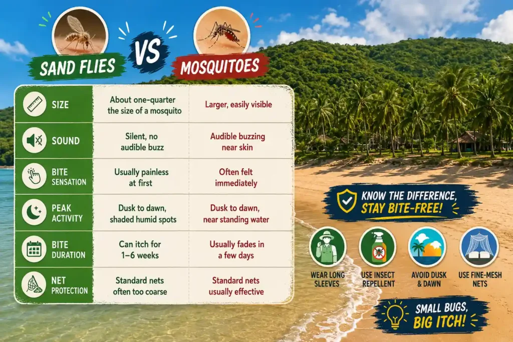 Sand flies vs mosquitoes
